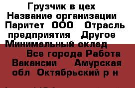 Грузчик в цех › Название организации ­ Паритет, ООО › Отрасль предприятия ­ Другое › Минимальный оклад ­ 23 000 - Все города Работа » Вакансии   . Амурская обл.,Октябрьский р-н